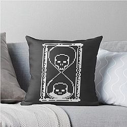 Pixel Art Unus Annus Hourglass Throw Pillow