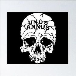 Unus Annus Skull White Poster