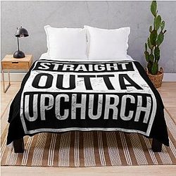 Straight out of Blackupchurch Throw Blanket