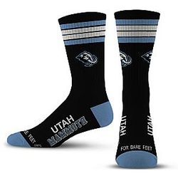 NHL Utah Mammoth 4-Stripe Deuce Crew Sock Team Color Large