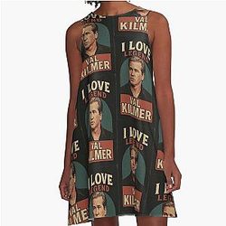 Val Kilmer Legend Memorial Fan Art Tribute Design for Stickers Shirts A-Line Dress
