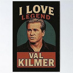 Val Kilmer Legend Memorial Fan Art Tribute 1959-2025 Design for Stickers, Shirts and Poster