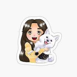 Valkyrae and Mika Sticker