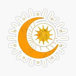 Yellow Total Eclipse by Valkyrae Merch Sticker