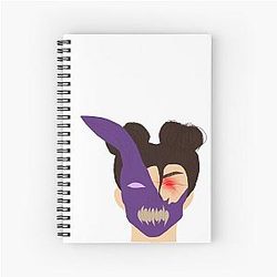 Valkyrae and Corpse Husband Mask Spiral Notebook