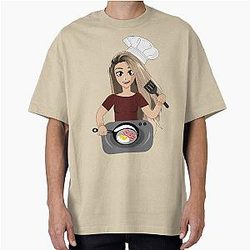 Valkyrae making bacon and eggs for breakfast have fun amigops Oversized T-Shirt
