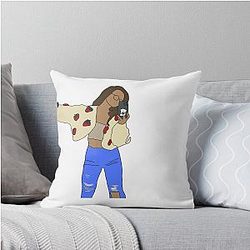 Valkyrae Strawberry Jacket Throw Pillow