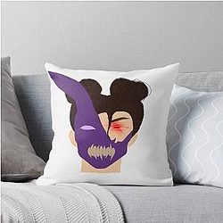 Valkyrae and Corpse Husband Throw Pillow