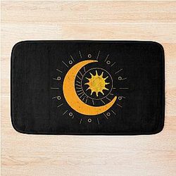 Yellow Total Eclipse Inspired by Valkyrae Merch Bath Mat