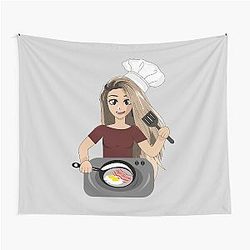 Valkyrae Making Bacon and Eggs for Breakfast and Have Fun Amigops Tapestry