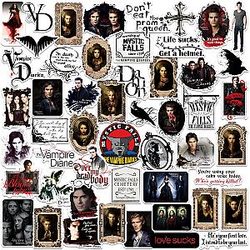 The Vampire Diaries Vinyl Stickers Variety Pack for Laptop Water Bottle and More