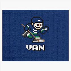 Vancouver Canucks 8-bit Retro Pixel Art Videogame Jigsaw Puzzle