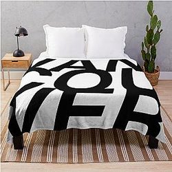 Vancouver Letter Block Throw Blanket