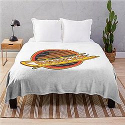 Vancouver Hockey Retro Canucks Skate Throw Blanket