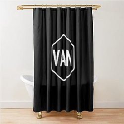 Vancouver Hex White Shower Curtain