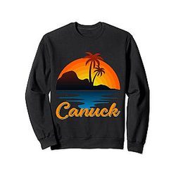 Vancouver Palm Tree Island Sunset Canada Sweatshirt