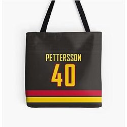 Vancouver Canucks Elias Pettersson Alternate Jersey Phone Case All Print Tote Bag