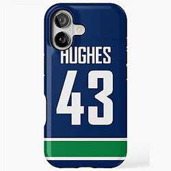 Vancouver Canucks Quinn Hughes Home Jersey Phone Case Tough Case