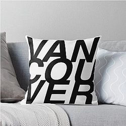 VANCOUVER Letter Block Throw Pillow