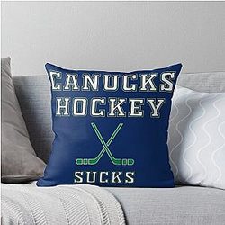 Vancouver Canucks Hockey Throw Pillow