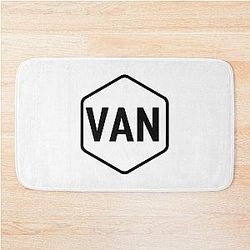 Vancouver Hex Black Bath Mat