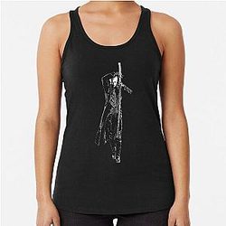 Vergil DMC Vector Art Black Racerback Tank Top