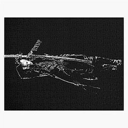 Vergil DMC Vector Art Black Jigsaw Puzzle