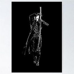 Vergil DMC Vector Art Black Poster