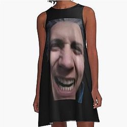 Cursed Vergil Throw Pillow A Line Dress