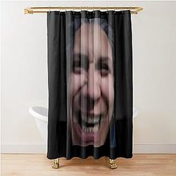 Cursed Vergil Throw Pillow Shower Curtain