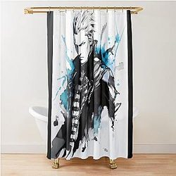 Watercolor Vergil Shower Curtain