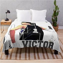 Victor Wembanyama Basketball Player Design Throw Blanket