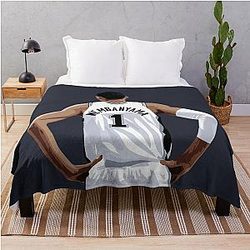 Victor Wembanyama Back White Above Waist Blanket