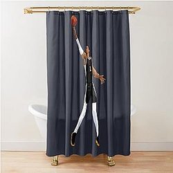 Victor Wembanyama Layup Qiang Shower Curtain