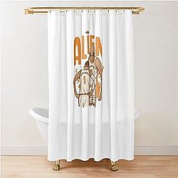 Victor Wembanyama Alien Cartoon T-Shirt Shower Curtain