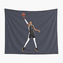 Victor Wembanyama Layup black Tapestry