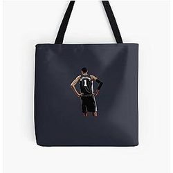 Victor Wembanyama Back Black Qiangy All Over Print Tote Bag