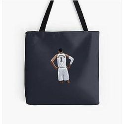 Victor Wembanyama Back White Tote Bag