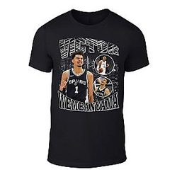 Black San Antonio Victor Wembanyama Throwback Men's T-Shirt