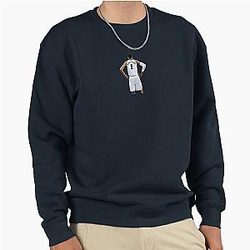 Victor Wembanyama Back White Pullover Sweatshirt