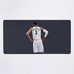 Victor Wembanyama Back White Desk Mat