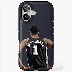 Victor Wembanyama Back Above Waist Qiangy iPhone Tough Case