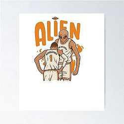 Victor Wembanyama Alien Cartoon T-Shirt Poster