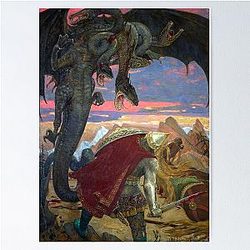 Ivan Tsarevich Fighting the Dragon Poster