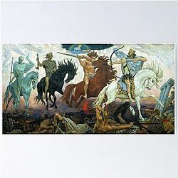 Four Horsemen of the Apocalypse by Viktor Vasnetsov 1887 Poster