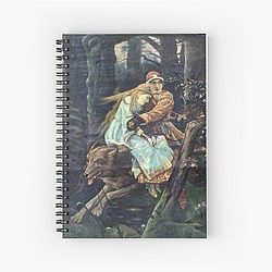Ivan Tsarevich riding Gray Wolf - Viktor Vasnetsov Notebook