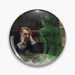 The Absinthe Drinker by Viktor 1901 Pin