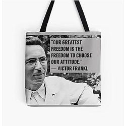 Viktor Frankl Our greatest freedom All Over Print Tote Bag