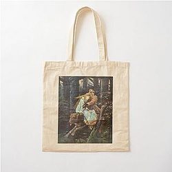 Ivan Tsarevich riding the Gray Wolf Viktor Vasnetsov Cotton Tote Bag