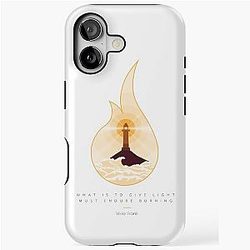 Viktor Frankl - Lighthouse Flame Landscape Illustration iPhone Tough Case